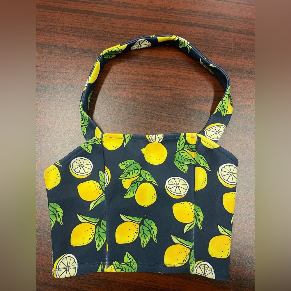 Tela Halter, Lemon Pattern - image 1